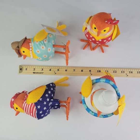 Target 2022 Sun Squad Summer Featherly Friend Birds Set 4 Pool July Swimsuit Hat - Picture 4 of 12